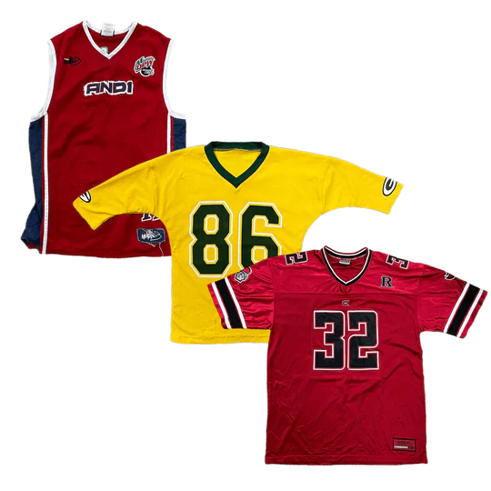 100X MIXED UNBRANDED JERSEYS