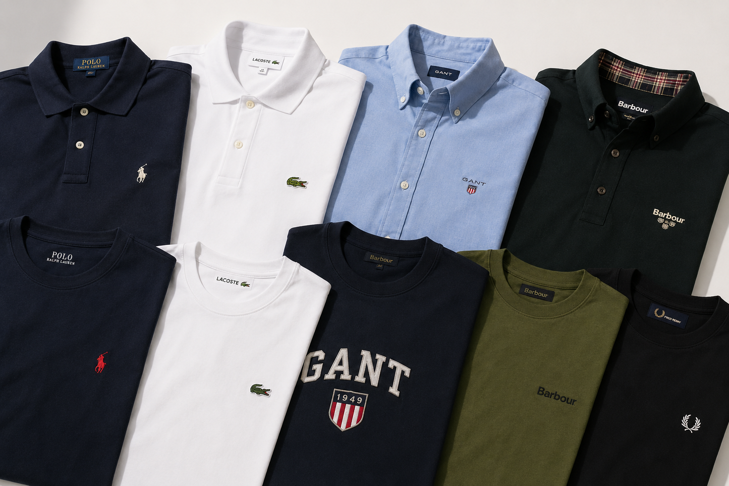 Polo Ralph Lauren.Lacoste,Gant,Barbour,Fred Perry Mix – Polo Shirts & T-Shirts 100 Items