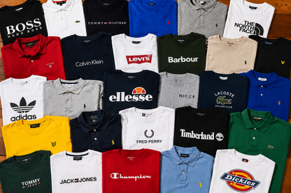 👕 Premium Branded T-Shirts & Polo Shirts Mix – 50 Pieces ✨