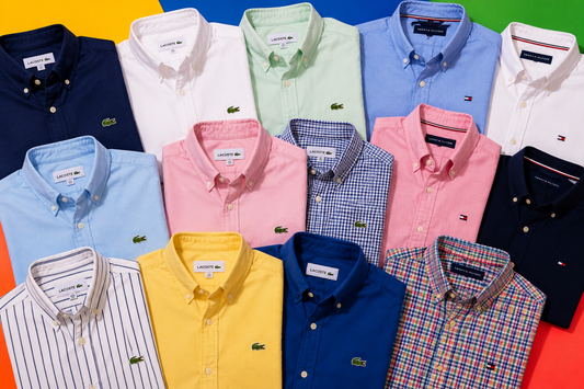 🔥 Premium Lacoste & Tommy Hilfiger Men's Shirts Bundle – 50 PCS
