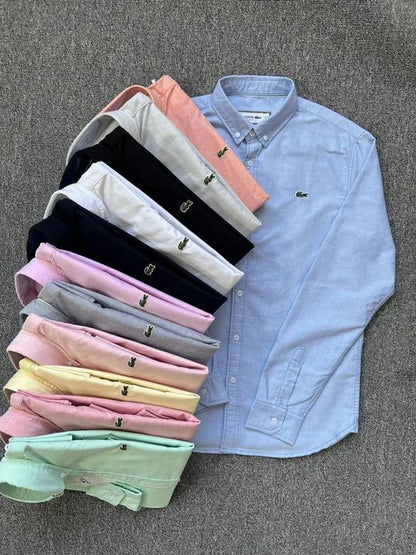 🔥 Premium Lacoste & Tommy Hilfiger Men's Shirts Bundle – 50 PCS