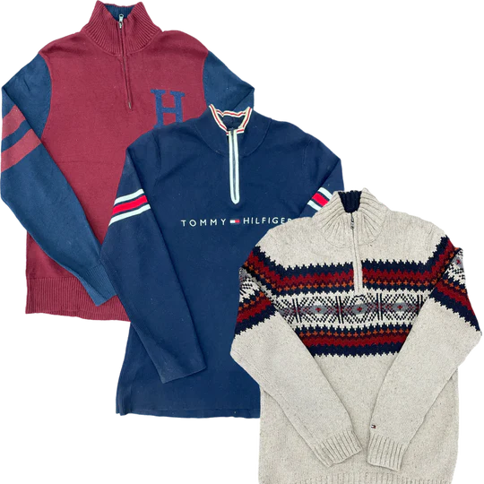 25X TOMMY HILFIGER HALF ZIPPER SWEATER