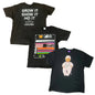 100X BLACK PRINTED T-SHIRTS